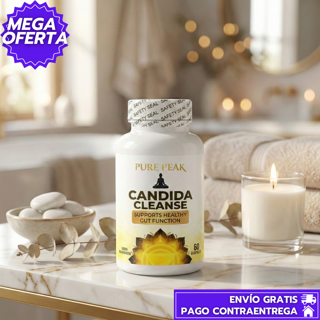 SUPER PROMO 2x1 - Candida Cleanse: Suplemento detox para equilibrar la flora intestinal y controlar la cándida.